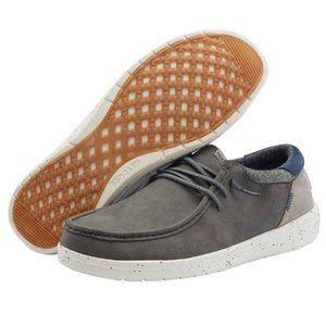 Hey Dude Paul Recycled Leather Dark Grey